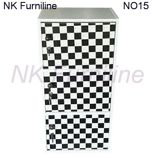 NK Furniline ตู้ล็อคเกอร์ ตู้เอนกประสงค์3ชั้น รุ่น Box1-3D2tone(43x30x87cm.)-ประกอบส่งเป็นตัว