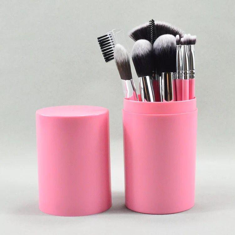NEW ชุดแปรงแต่งหน้า พร้อมกระบอกแปรง set 12 ชิ้น (สีชมพู) NEW ชุดแปรงแต่งหน้า พร้อมกระบอกแปรง set 12 ชิ้น (สีชมพู)