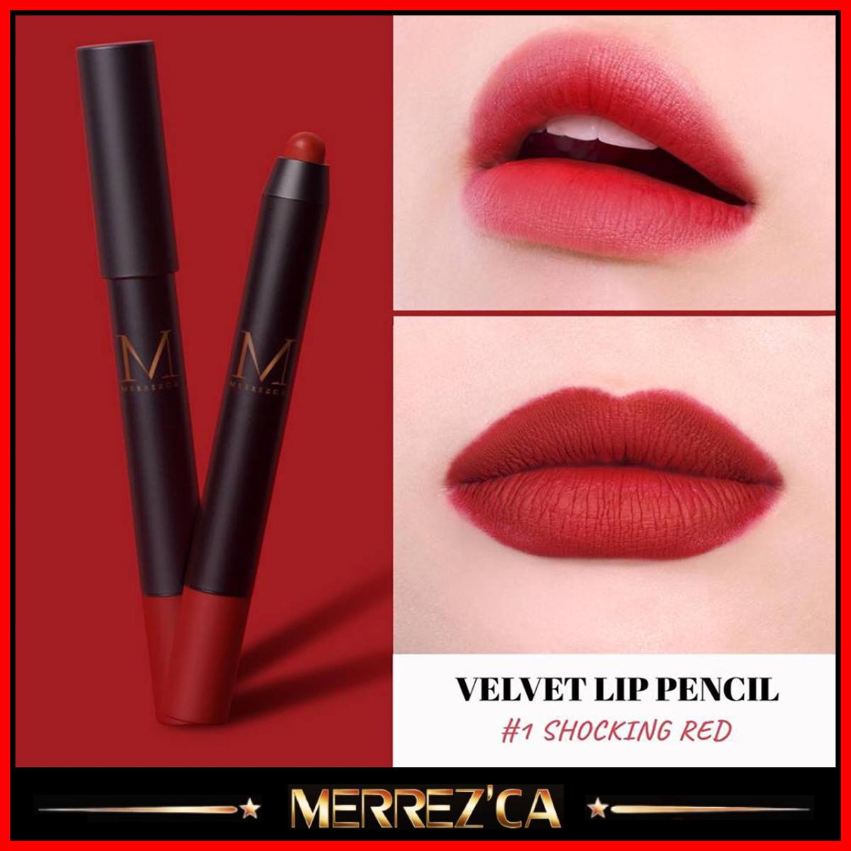 Merrezca Velvet Lip Pencil 1.3g เมอเรสก้า ลิปดินสอ กันน้ำ เนื้อแมท Merrezca Velvet Lip Pencil 1.3g เมอเรสก้า ลิปดินสอ กันน้ำ เนื้อแมท