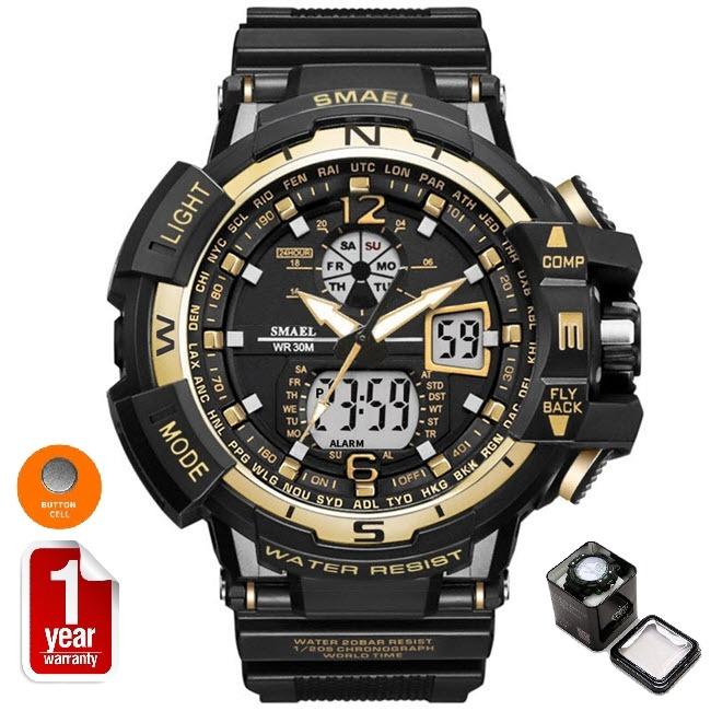 SMAEL นาฬิกาข้อมือผู้ชาย กันน้ำได้ แข็งแรงทนทาน 2ระบบ Sport Digital LED & Analog รุ่น SM1376 พร้อมกล่องเหล็ก SMAEL SMAEL นาฬิกาข้อมือผู้ชาย กันน้ำได้ แข็งแรงทนทาน 2ระบบ Sport Digital LED & Analog รุ่น SM1376 พร้อมกล่องเหล็ก SMAEL