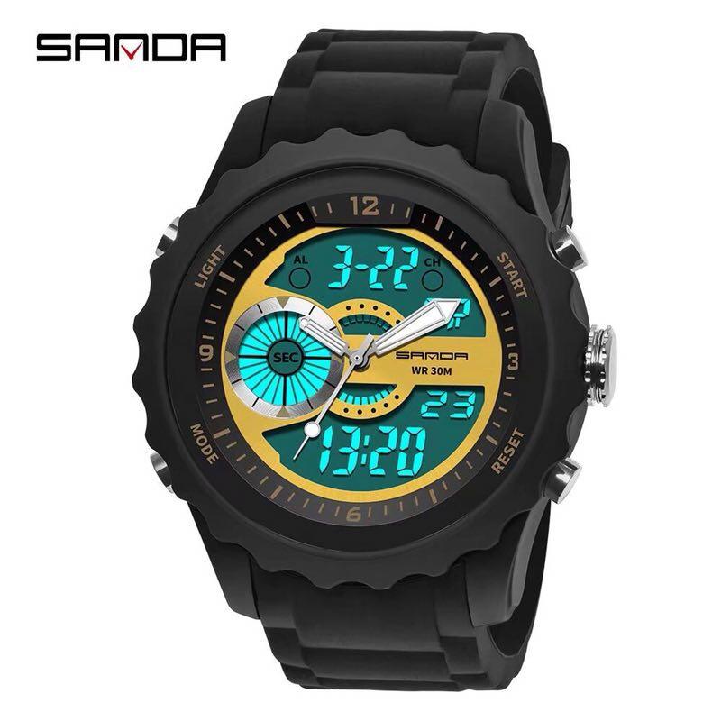 (มี 7 สีให้เลือก) SANDAนาฬิกาดิจิตอลสไตล์สปอร์ต กันน้ำได้ดี รุ่น SD769 แถมกล่องเหล็กฟรี