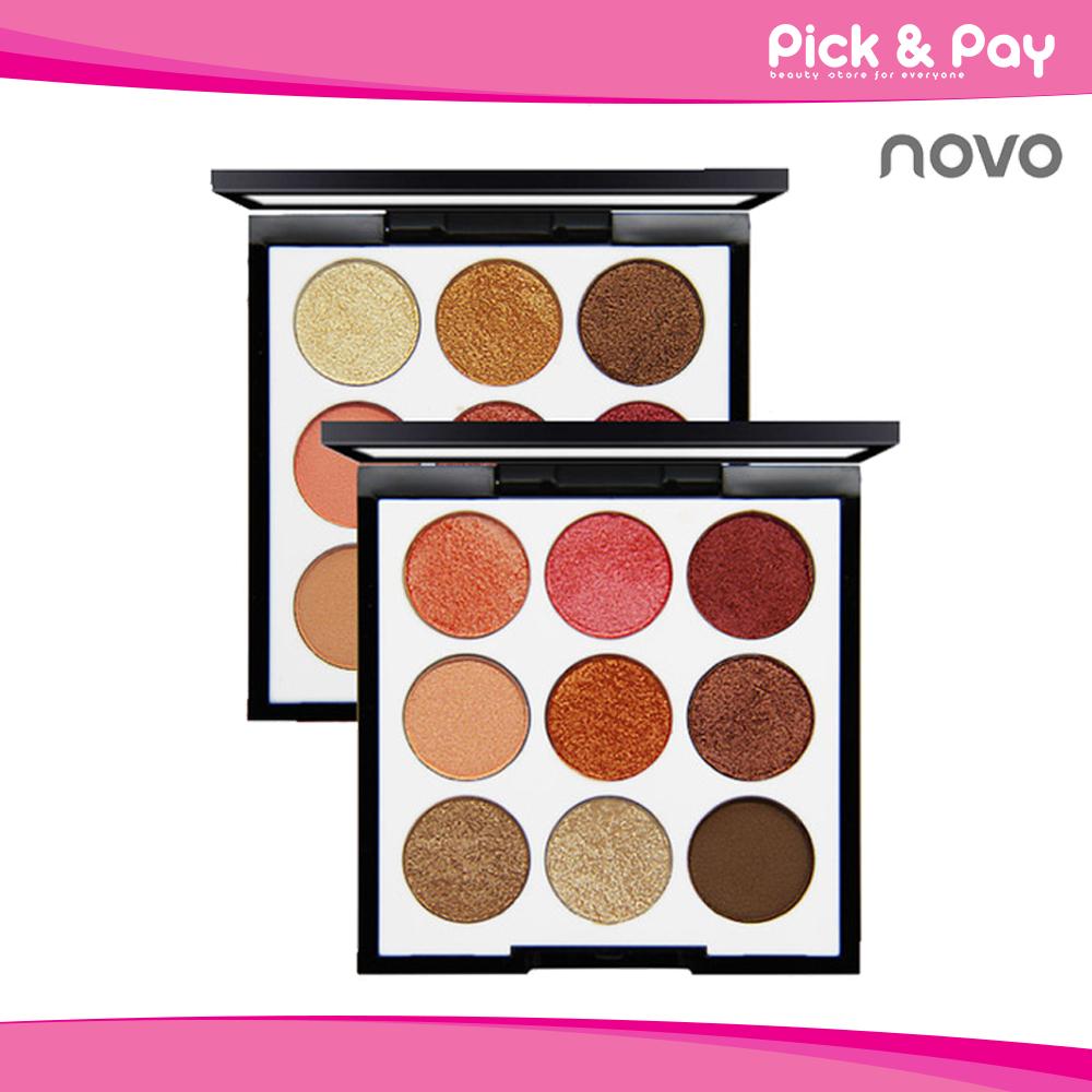 Novo Smooth eyeshadow palette 9 color อายแชโดว์ พาเลททาตา 9 ช่อง