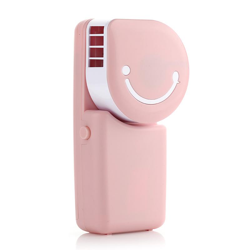 มือถือมินิพัดลมที่ชาร์จพกพาเครื่องปรับอากาศ SMILE Face พัดลมยูเอสบี Carry ใบเล็กพัดลมขนาดเล็ก - INTL