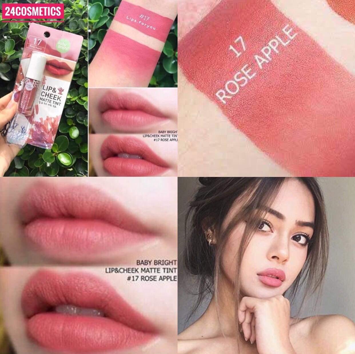 ลิปเบบี้ไบรท์ Baby Bright Lip เบอร์ 17 Rose Apple (ของแท้ 100 %)