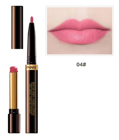 Novo Silky Lipliner + Noble Lipstick ลิปสติก 2 ด้าน มีทั้ง ลิปไลน์เนอร์เขียนขอบปาก และลิปหมุนเนื้อแมท สีสวยมากกกก!!!! Novo Silky Lipliner + Noble Lipstick ลิปสติก 2 ด้าน มีทั้ง ลิปไลน์เนอร์เขียนขอบปาก และลิปหมุนเนื้อแมท สีสวยมากกกก!!!!