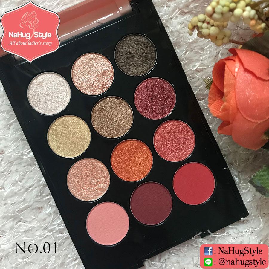 No.01 แท้ 100% ODBO Colourful Shade of Eyeshadow โอดีบีโอ คัลเลอร์ฟูล เฉดส์ ออฟ อายเเชโดว์