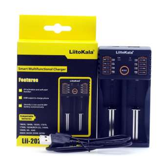 LiitoKala Lii-202 เครื่องชาร์จ รองรับถ่าน AA / AAA 18650 26650 10440 14500 16340 26500