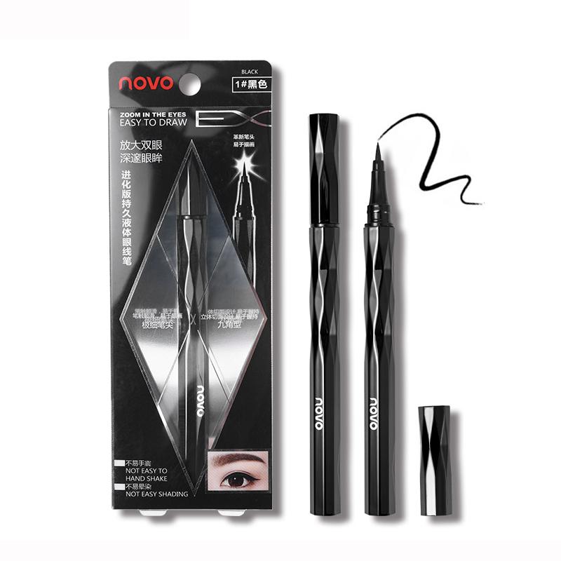 novo Eyeliner ของแท้ 100%(Zaab Fashion) ZOOM IN THE EYES EASY TO DRAW โนโวอายไลเนอร์ หัวแปรงเรียวเล็ก เขียนง่าย สีคมชัด ติดทนนานแม้หนังตามัน ไม่แพนด้าระหว่างวัน เขียนง่าย เขียนลื่น ติดทน กันน้ำ กันเหงื่อ คุ้มค่าเกินราคา แบรนด์นี้ไม่เคยทำให้ผิดหวัง