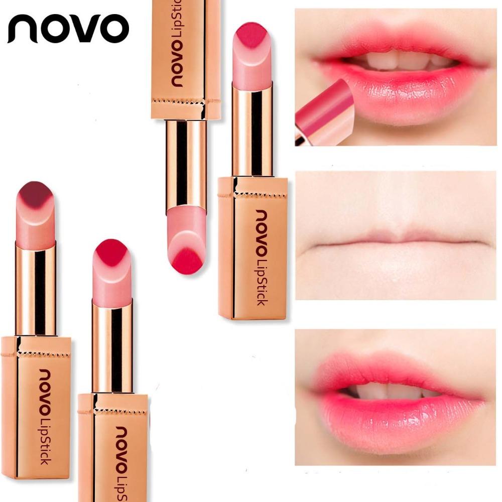 ลิปสติคแท่งทอง Novo Double Color Hydra lip ตัวใหม่ 2017 ฝาครอบลิปแบบแม่เหล็ก