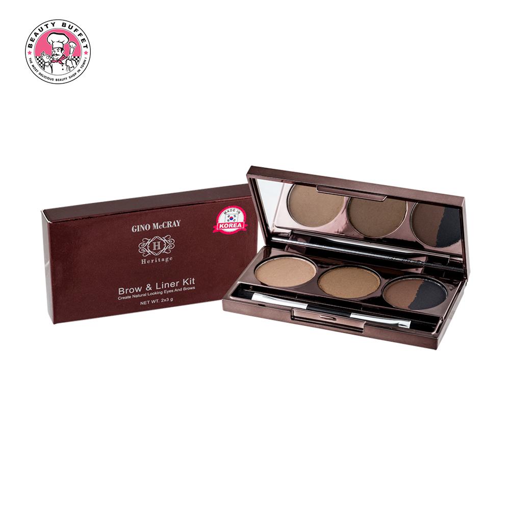 Gino McCRAY Heritage Brow& Liner Kit จีโน่ แม็คเครย์ เฮอร์ริเทจ โบรว์ แอนด์ ไลเนอร์ คิท (3g.)