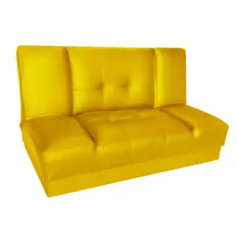 PT โซฟาปรับนอน 2 ที่นั่ง หุ้มหนัง PVC รุ่น SF-2 (สีเหลือง)