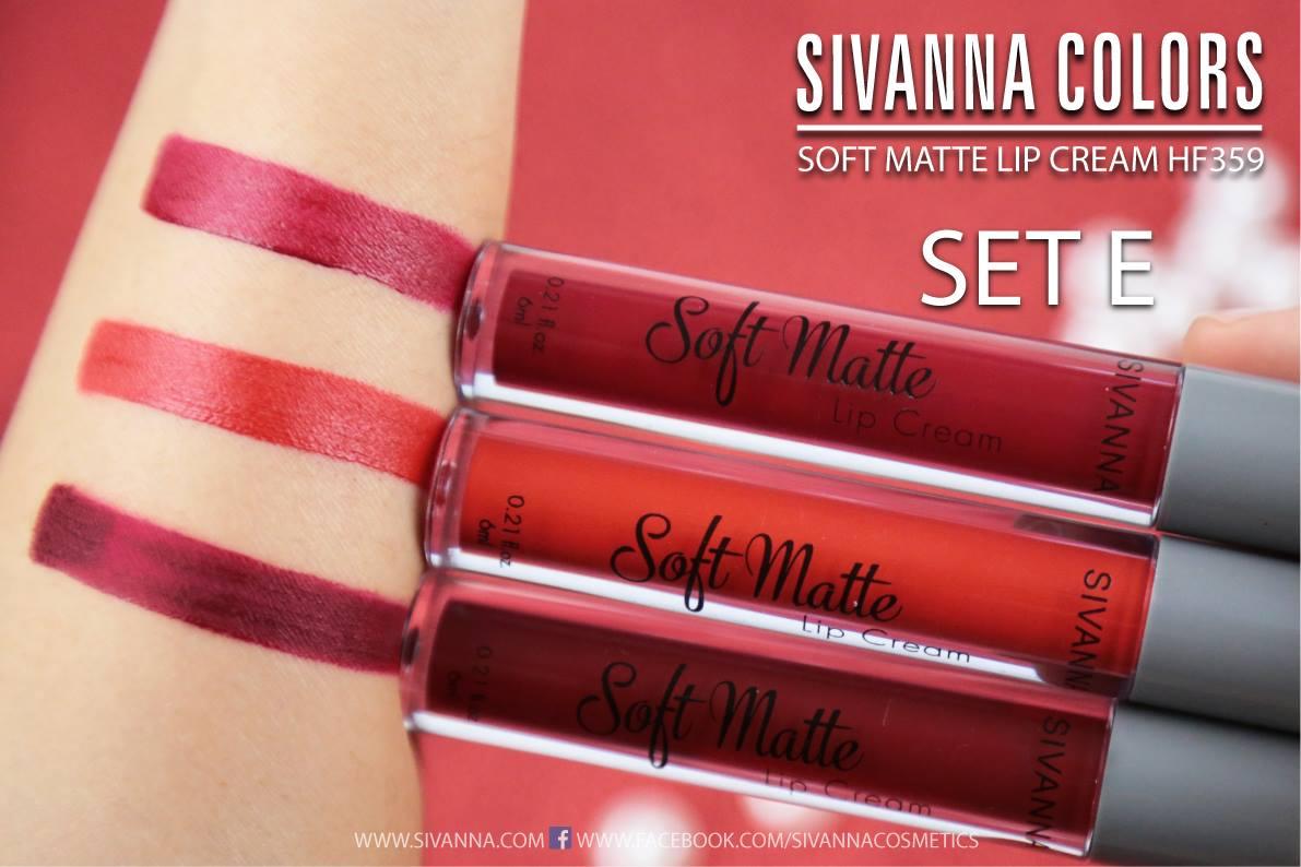 SET E - SIVANNA COLOR ลิปจิ้มจุ่ม 3 สีใน 1 เซต Soft Matte Lipcream SET E - SIVANNA COLOR ลิปจิ้มจุ่ม 3 สีใน 1 เซต Soft Matte Lipcream