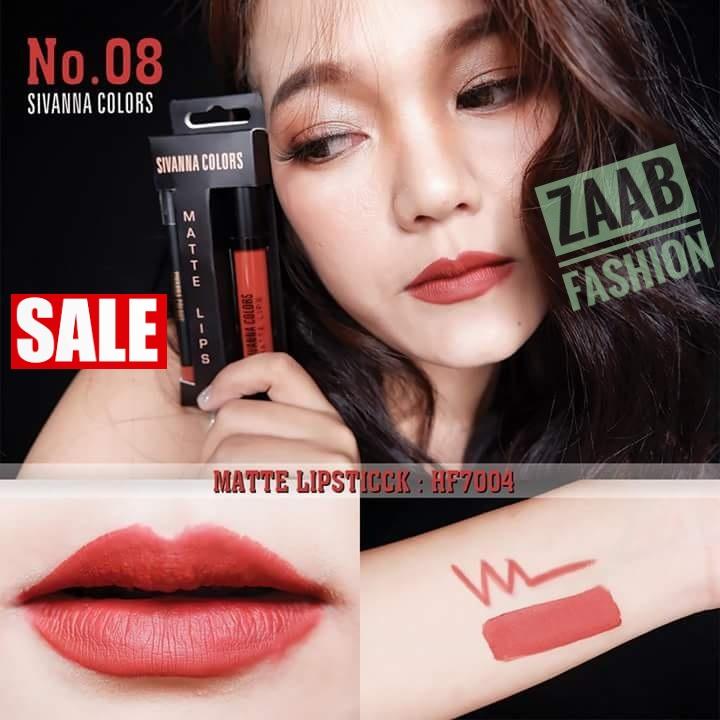 Sivanna lipstick ของแท้ 100% (zaab fashion) MATTE LIPS 7004 สุดคุ้ม 2in1 ปากสวยเป๊ะ กับ 2 ขั้นตอนง่ายๆ ด้วยลิปกลอสเนื้อแมทและดินสอเขียนขอบปาก เนื้อเนียนละเอียด เกลี่ยง่าย แห้งเร็ว กันน้ำ เม็ดสีแน่นชัด ติดทนนานหลายชั่วโมง ริมฝีปากสวยเป๊ะตลอดวัน Sivanna lipstick ของแท้ 100% (zaab fashion) MATTE LIPS 7004 สุดคุ้ม 2in1 ปากสวยเป๊ะ กับ 2 ขั้นตอนง่ายๆ ด้วยลิปกลอสเนื้อแมทและดินสอเขียนขอบปาก เนื้อเนียนละเอียด เกลี่ยง่าย แห้งเร็ว กันน้ำ เม็ดสีแน่นชัด ติดทนนานหลายชั่วโมง ริมฝีปากสวยเป๊ะตลอดวัน