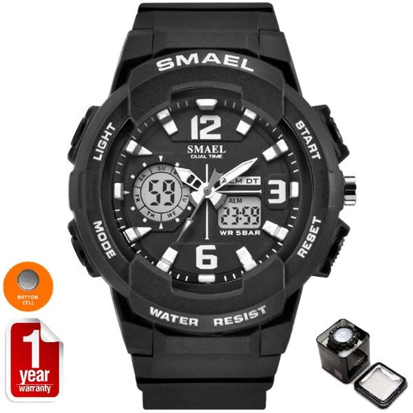 SMAEL นาฬิกาข้อมือผู้หญิง กันน้ำ 100% Sport Digital LED & Analog สีสันสุดCool รุ่น SM1643 พร้อมกล่องเหล็ก SMAEL SMAEL นาฬิกาข้อมือผู้หญิง กันน้ำ 100% Sport Digital LED & Analog สีสันสุดCool รุ่น SM1643 พร้อมกล่องเหล็ก SMAEL