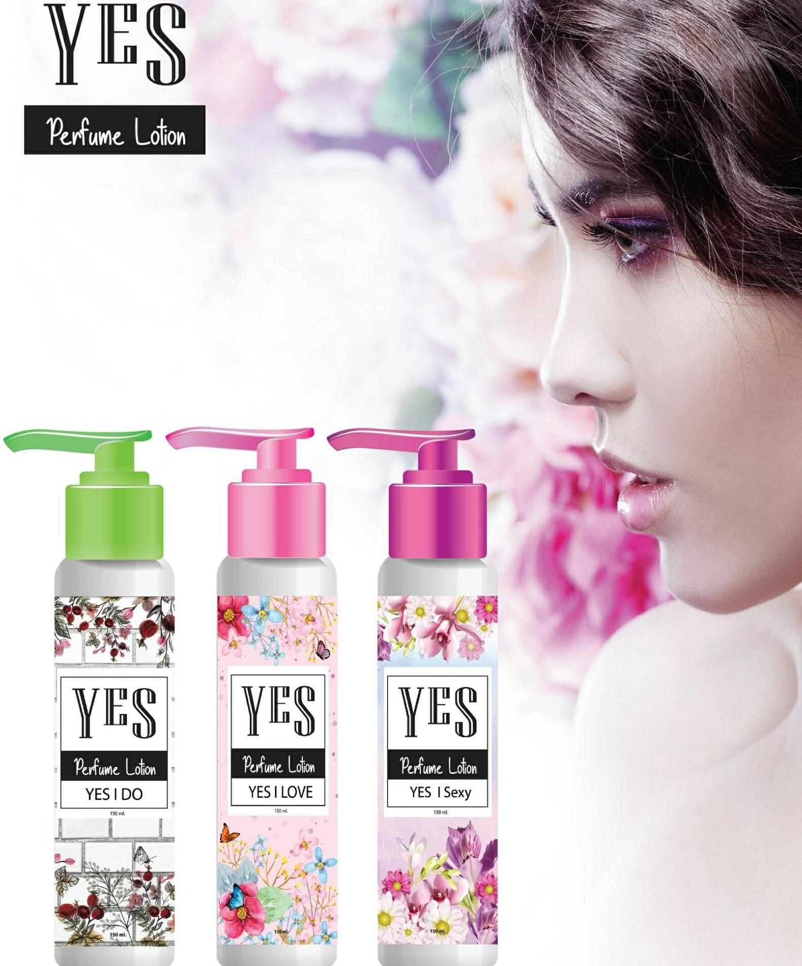 โลชั่นน้ำหอม YES Perfume Lotion (YES I LOVE ) กลิ่นเซ็กซี่ มี ขวดชมพู ขนาด 150ml.