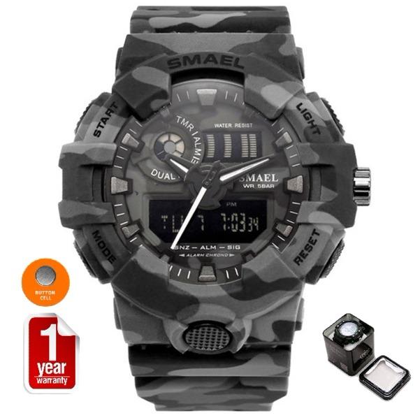 SMAEL นาฬิกาข้อมือผู้ชาย กันน้ำ100% Military Army Sport Digital LED รุ่น SM8001 NEW พร้อมกล่องเหล็ก SMAEL SMAEL นาฬิกาข้อมือผู้ชาย กันน้ำ100% Military Army Sport Digital LED รุ่น SM8001 NEW พร้อมกล่องเหล็ก SMAEL