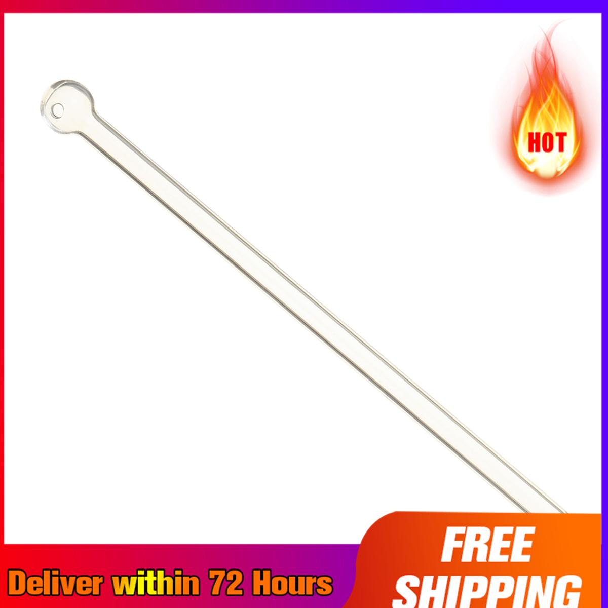【Free Shipping + Super Deal + Limited Offer】Round Head Glass Tube Drinking Straw Cocktail Stir Party Weeding Identify Sucker Transparent - intl