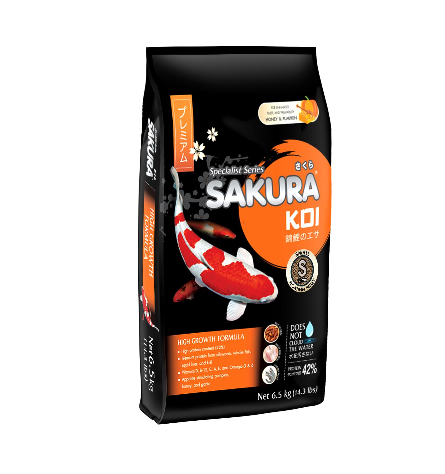 SAKURA KOI ขนาด 6,500 กรัม เม็ดไซส์ S