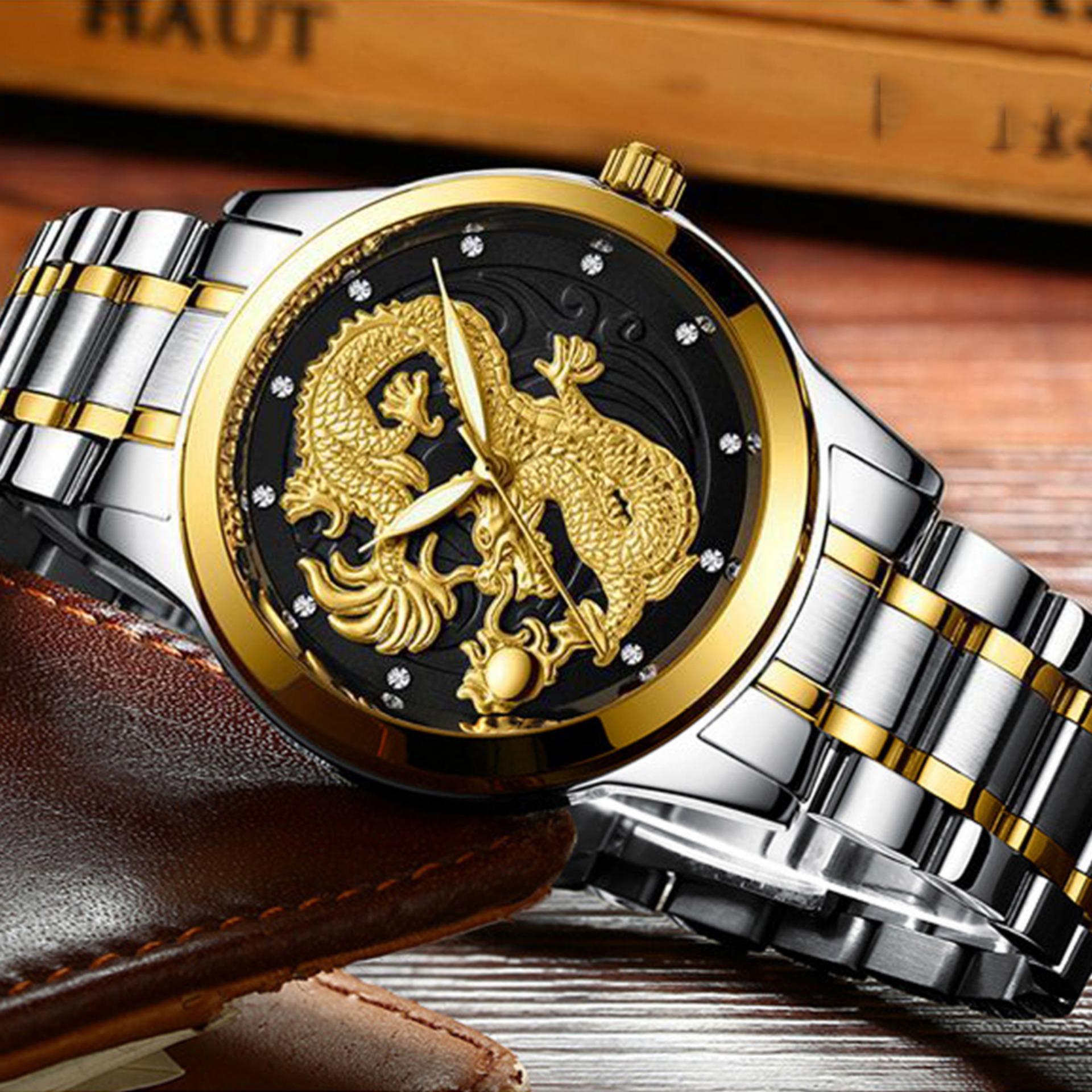 แฟชั่นผู้ชายแฟชั่นหรูหรามังกรทอง พร้อมกล่อง แบรนด์แท้ 100% รุ่น Dragon-03 แฟชั่นผู้ชายแฟชั่นหรูหรามังกรทอง พร้อมกล่อง แบรนด์แท้ 100% รุ่น Dragon-03