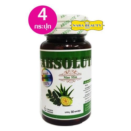 Absolute Nine Slim แอบโซลูท ไนท์สลิม 30 แคปซูล (4 กระปุก)
