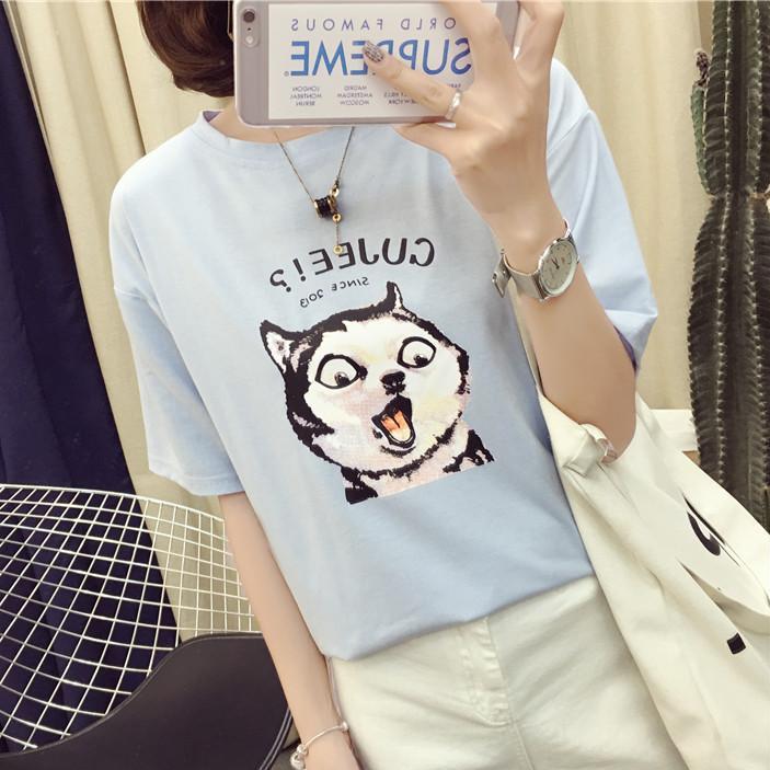 เสื้อยืดเรยอน สกรีนลาย cat