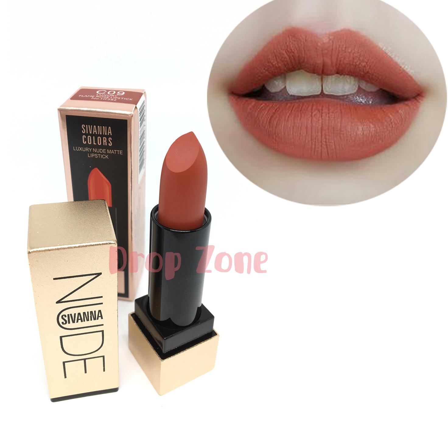 Sivanna Nude Lipstick Matte ลิปสติก เนื้อแมท กลบสีปาก ทาแล้วหน้าดูสว่างออร่า สไตล์เกาหลี ติดทน กันน้ำ