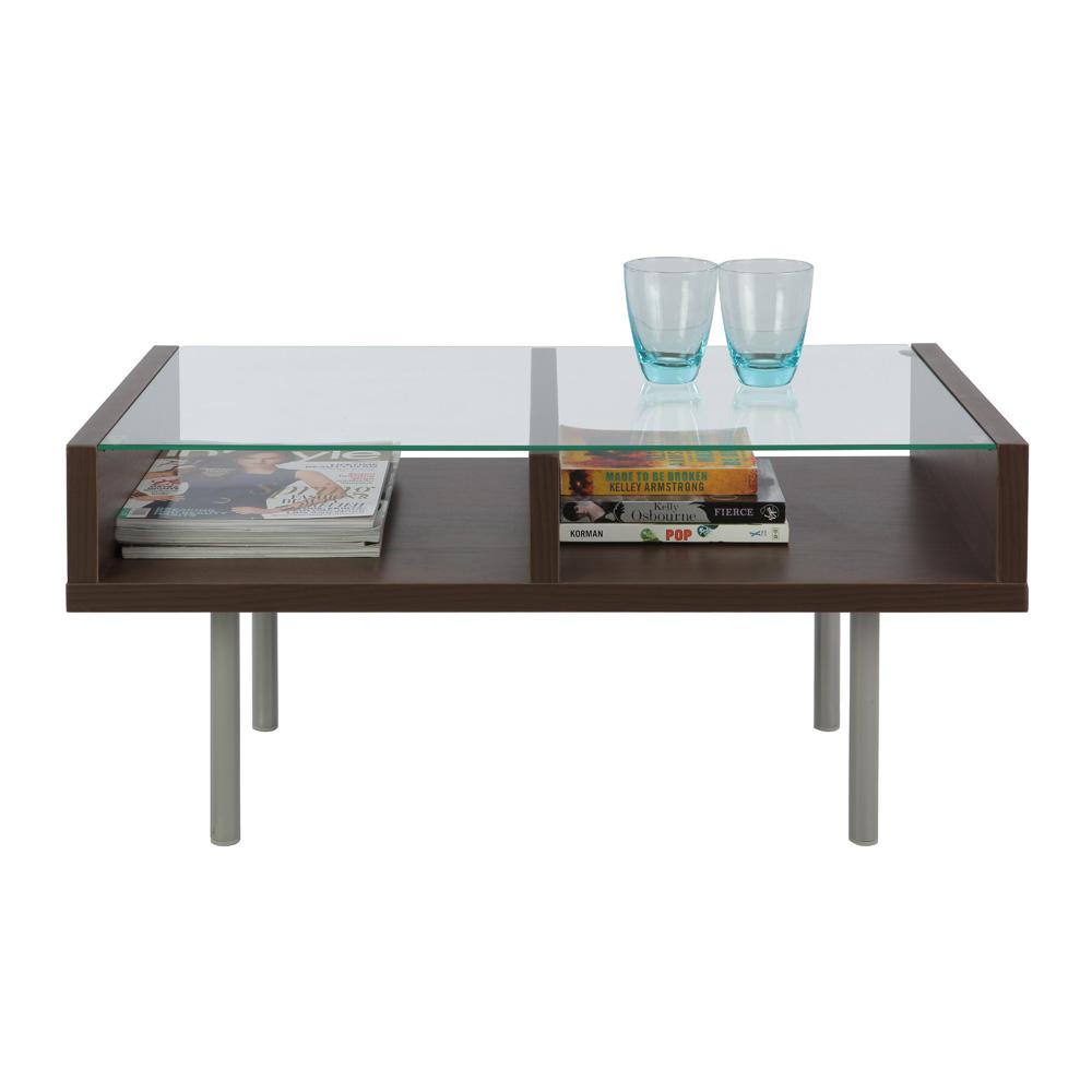 WINNER FURNITURE โต๊ะกลางกระจก รุ่น ดูโอ/พี 80 ซม. - สีดำน้ำตาล WINNER FURNITURE โต๊ะกลางกระจก รุ่น ดูโอ/พี 80 ซม. - สีดำน้ำตาล