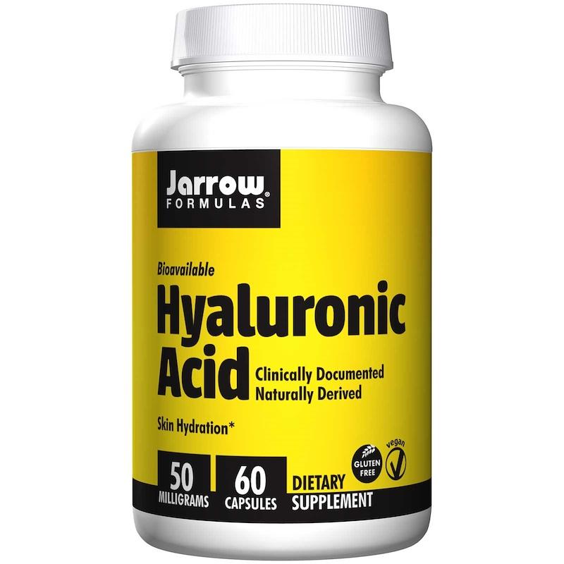 Jarrow Formulas, Hyaluronic Acid, 50 mg, 60 Veggie Caps คืนความชุ่มชื้นให้ผิวหน้า ลดเลือนริ้วรอย
