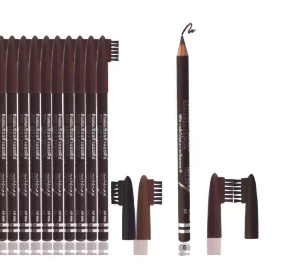 ดินสอเขียนคิ้วแอชลี่ย์หัวแปรง Ashley eye brow with brush แพ็ค12แท่ง