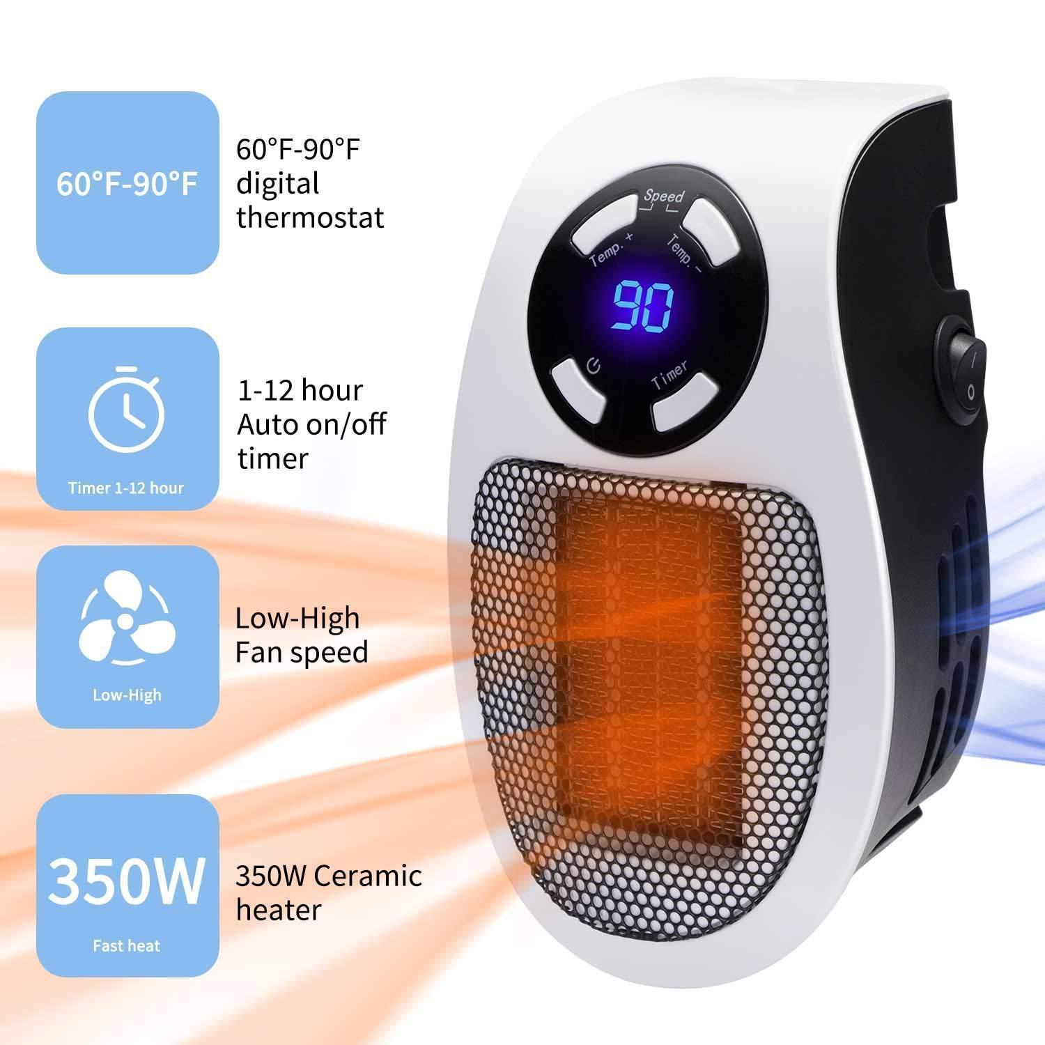 600 W เซรามิคแบบพกพา MINI Space Air ปลั๊กฮีทเตอร์ติดผนัง - Outlet สำหรับ Office House EU Plug 600 W เซรามิคแบบพกพา MINI Space Air ปลั๊กฮีทเตอร์ติดผนัง - Outlet สำหรับ Office House EU Plug