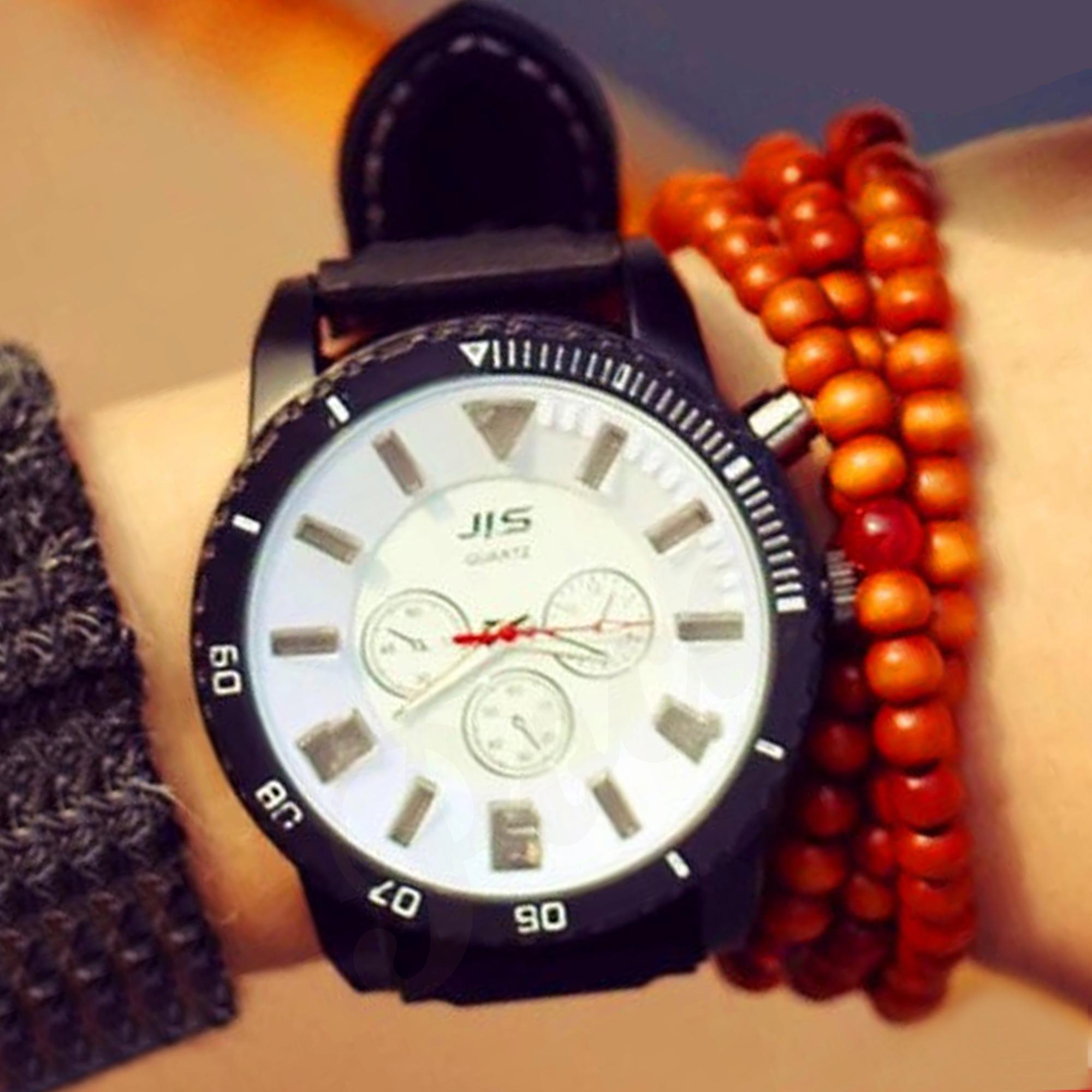 POCA JIS QUARTZMan Watch นาฬิกาข้อมือ ผู้ชาย สายยางเรซิ่น แฟชั่น ลดราคาถูก หน้าปัดดำ กดเปิดไฟได้ รุ่น JIS-QUARTZ ฟรีกล่อง POCA