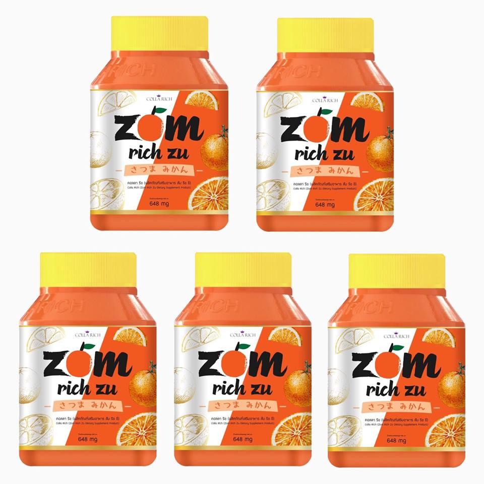 วิตามินซี ZOM RICH ZU ขนาด 30 แคปซูล (5 กระปุก ) วิตามินซี ZOM RICH ZU ขนาด 30 แคปซูล (5 กระปุก )