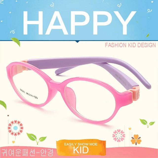 แว่นตาเกาหลีเด็ก Fashion Korea Children แว่นตาเด็ก รุ่น 8820 C-3 สีชมพูขาม่วงข้อชมพู กรอบแว่นตาเด็ก Oval รูปไข่แนวนอน Eyeglass baby frame ( สำหรับตัดเลนส์ ) วัสดุ PC เบา ขาข้อต่อ Kid leg joints Plastic Grade A material Eyewear Top Glasses