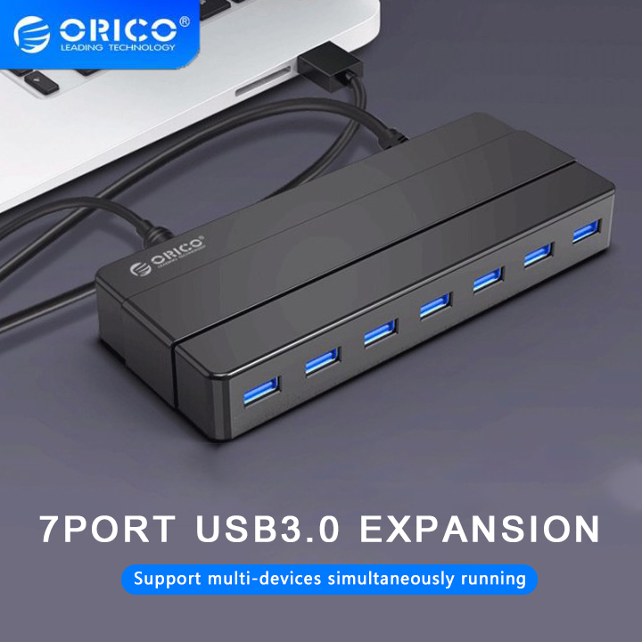 ORICO H7928-U3 USB HUB ฮับ 7พอร์ต USB3.0 เดสก์ท็อปฮับพร้อมอะแดปเตอร์ไฟ 12V USB Splitter สำหรับอุปกรณ์คอมพิวเตอร์