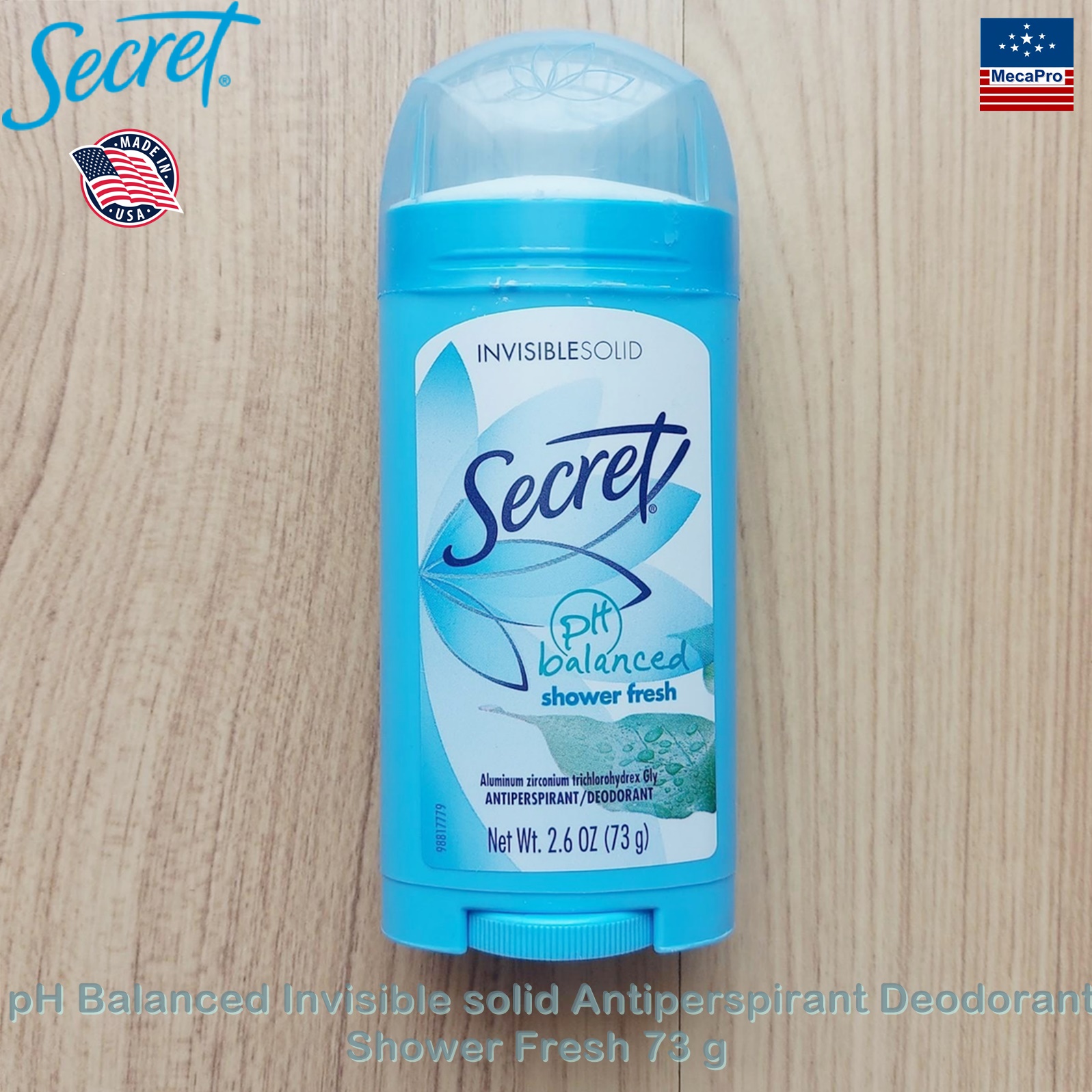 Secret Invisible Solid Deodorant PH Balanced กลนPowder Fresh 73g โรล