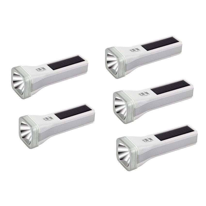 YG ไฟฉายโซล่าเซลล์ LED 1 ดวง รุ่นYG-3897 5ชิ้น(สีขาว)