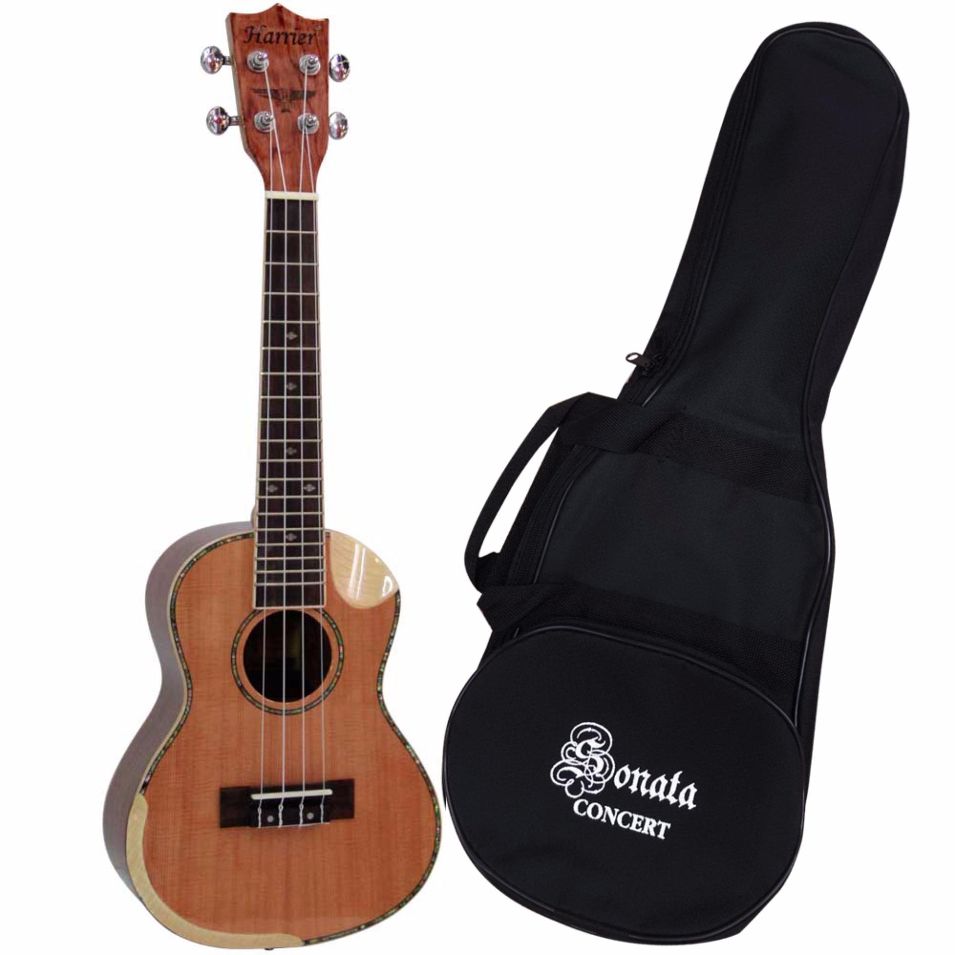 Harrier Ukulele Concert ไม้ Spruce อูคูเลเล่ 24 นิ้ว H4 พร้อมกระเป๋าอย่างดี017-8014-UK Bag-24-BK Harrier Ukulele Concert ไม้ Spruce อูคูเลเล่ 24 นิ้ว H4 พร้อมกระเป๋าอย่างดี017-8014-UK Bag-24-BK