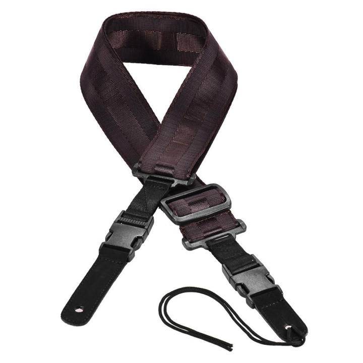 ราคา Soft Adjustable Guitar Shoulder Strap Nylon Belt Buckle Design