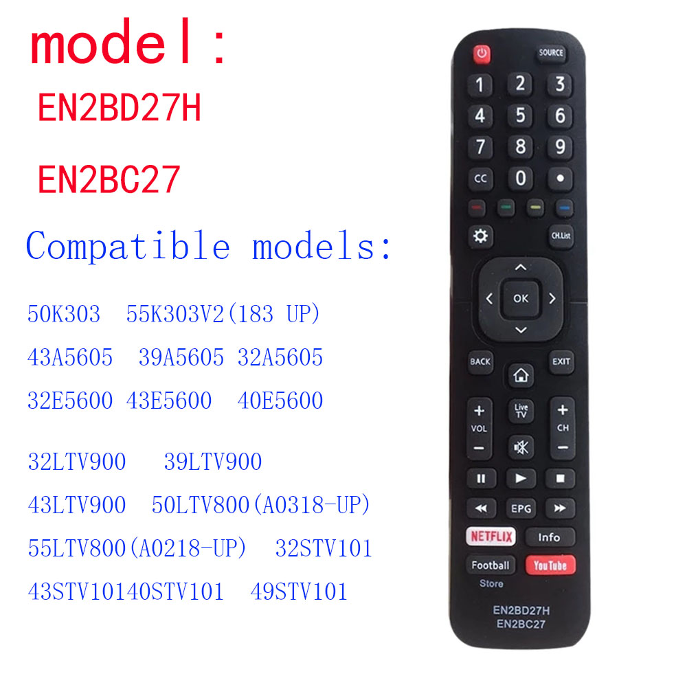 Hisense En Bc En Bd Hd Vant En Bd Smart Tv Remote Control Netflix