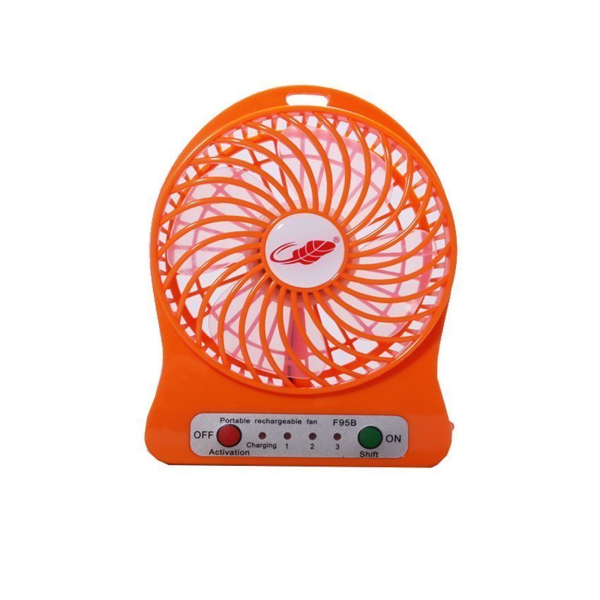 AB พัดลมพกพา USB FAN 2in1 (สีส้ม) AB พัดลมพกพา USB FAN 2in1 (สีส้ม)
