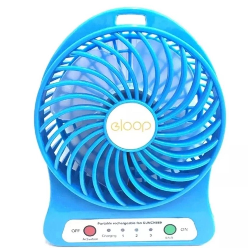eloop Mini fan พัดลมพกพาขนาดเล็ก ชาร์จสายUSB ใส่ถ่าน ลมแรง V1^