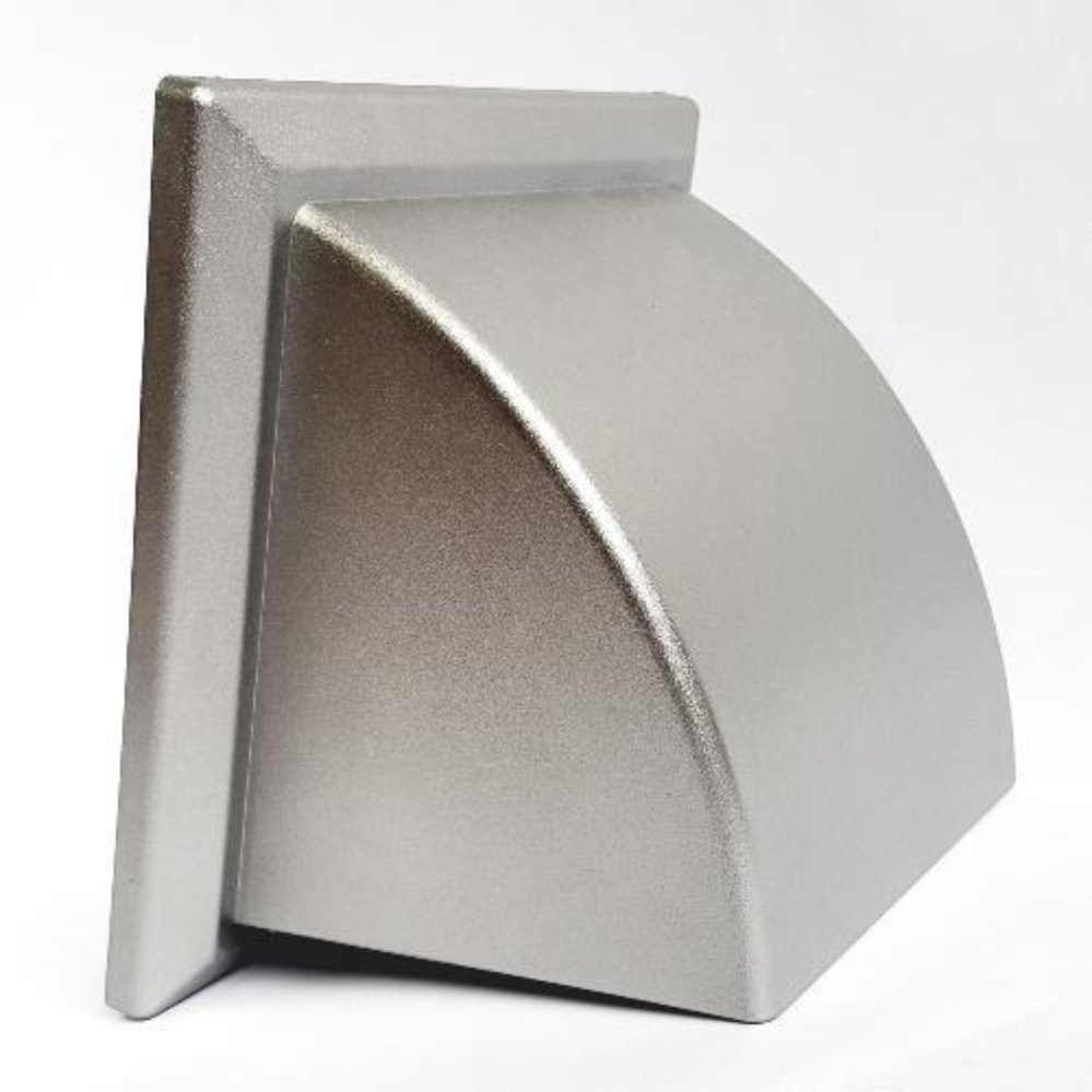GFLOW Canopy ท่อ 6" มีเกร็ด (สี Silver) หน้ากากระบายอากาศฝาครอบโค้ง