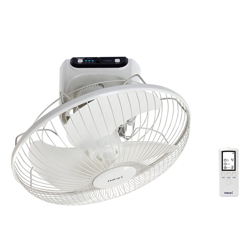 Hatari พัดลมโคจรรีโมท รุ่น HT-C18R1(S) - Ivory White