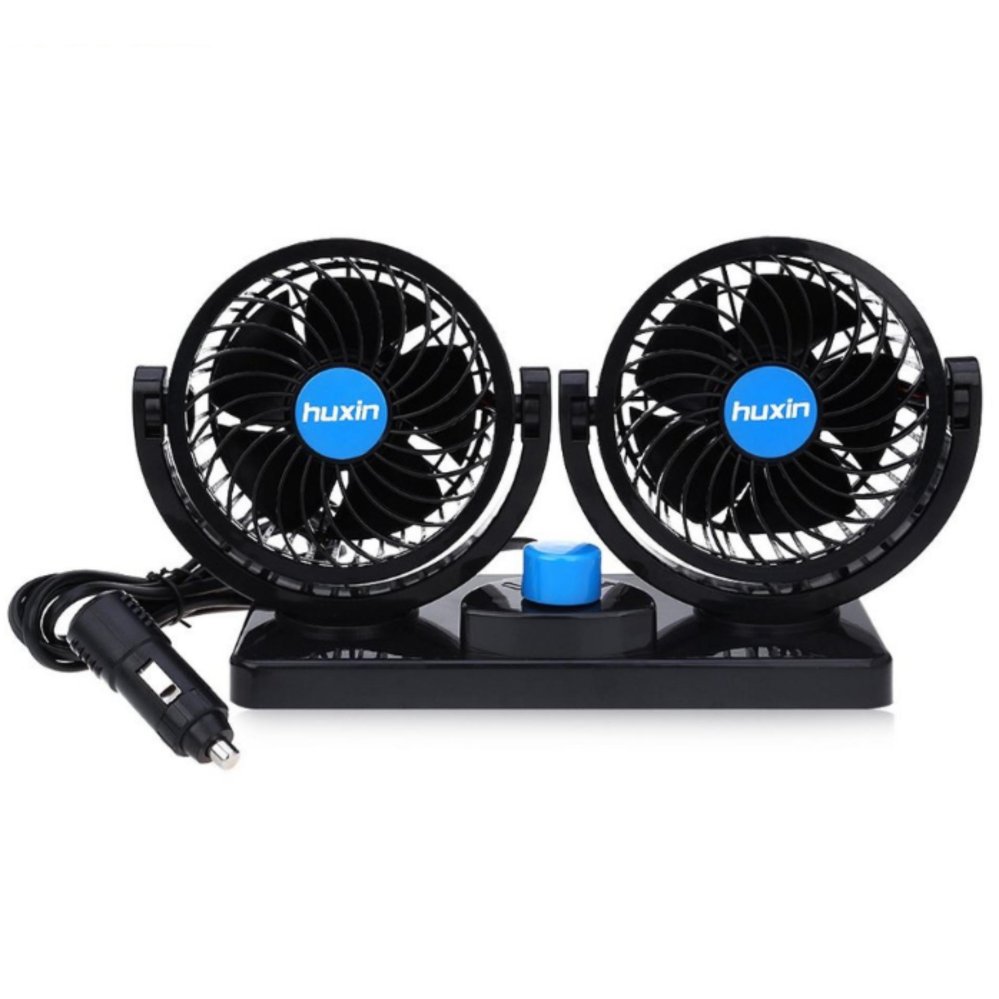 Huxin พัดลมรถยนต์ 12 Volt รุ่น Hx -T303- Black/Blue Huxin พัดลมรถยนต์ 12 Volt รุ่น Hx -T303- Black/Blue