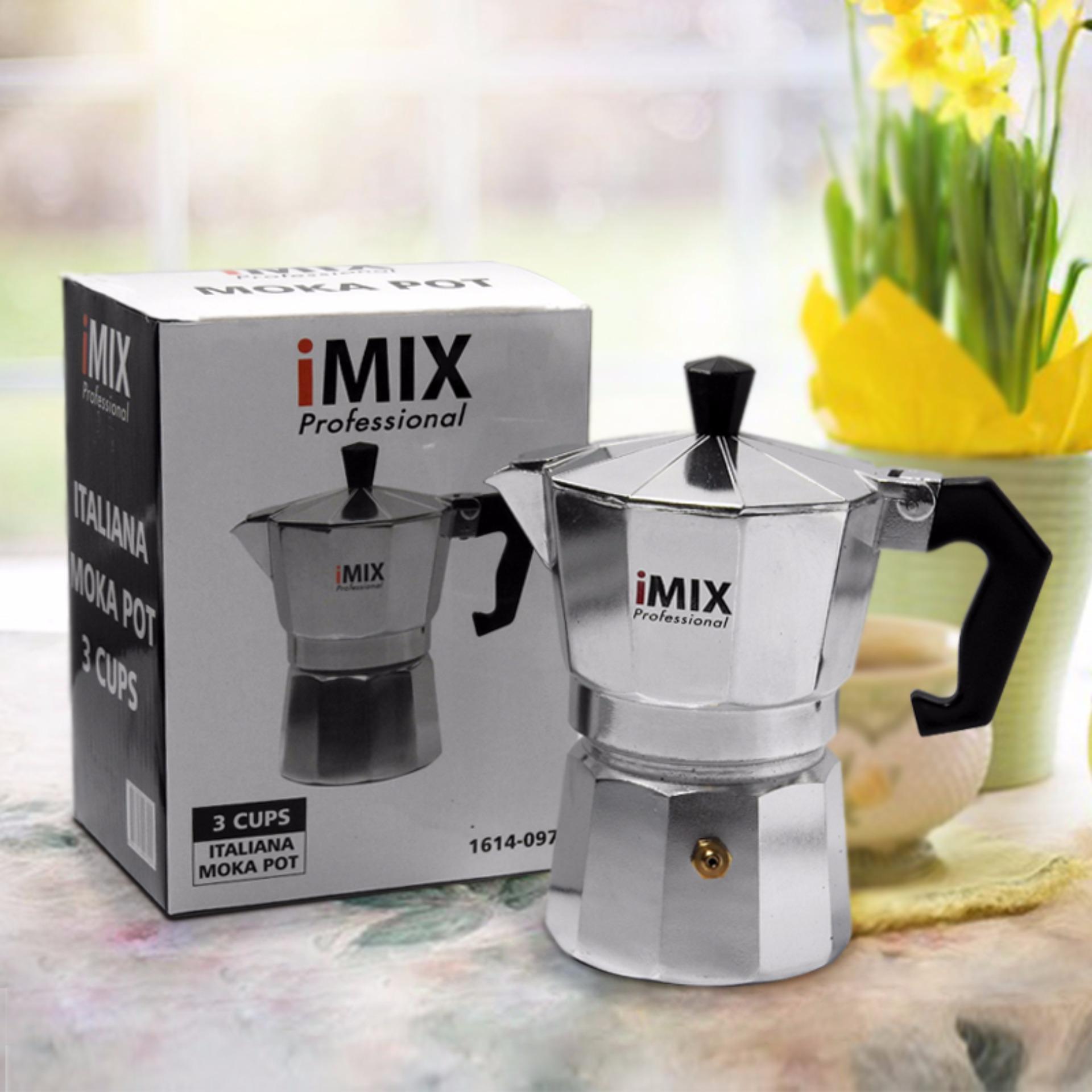 I-MIX กาต้มกาแฟ กาต้มกาแฟสด หม้อต้มกาแฟสด มอคค่าพอท สำหรับ 3 ถ้วย / 150 ml