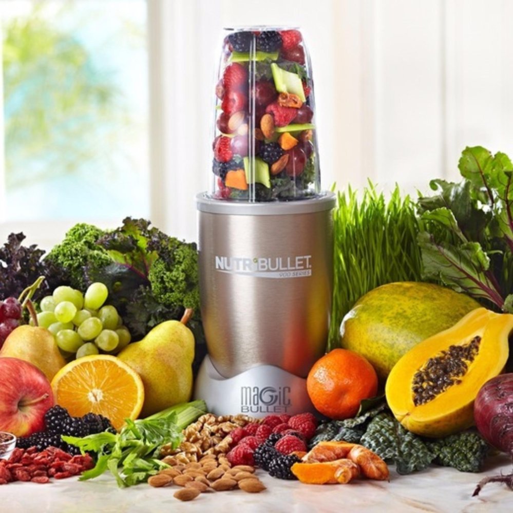 NUTRIBULLET Pro เครื่องปั่นพลังสูง มอเตอร์ 900Watt แถมฟรี NUTRIBULLET CUPS โถปั่น และอื่นๆรวม 12ชิ้น (สีทอง)