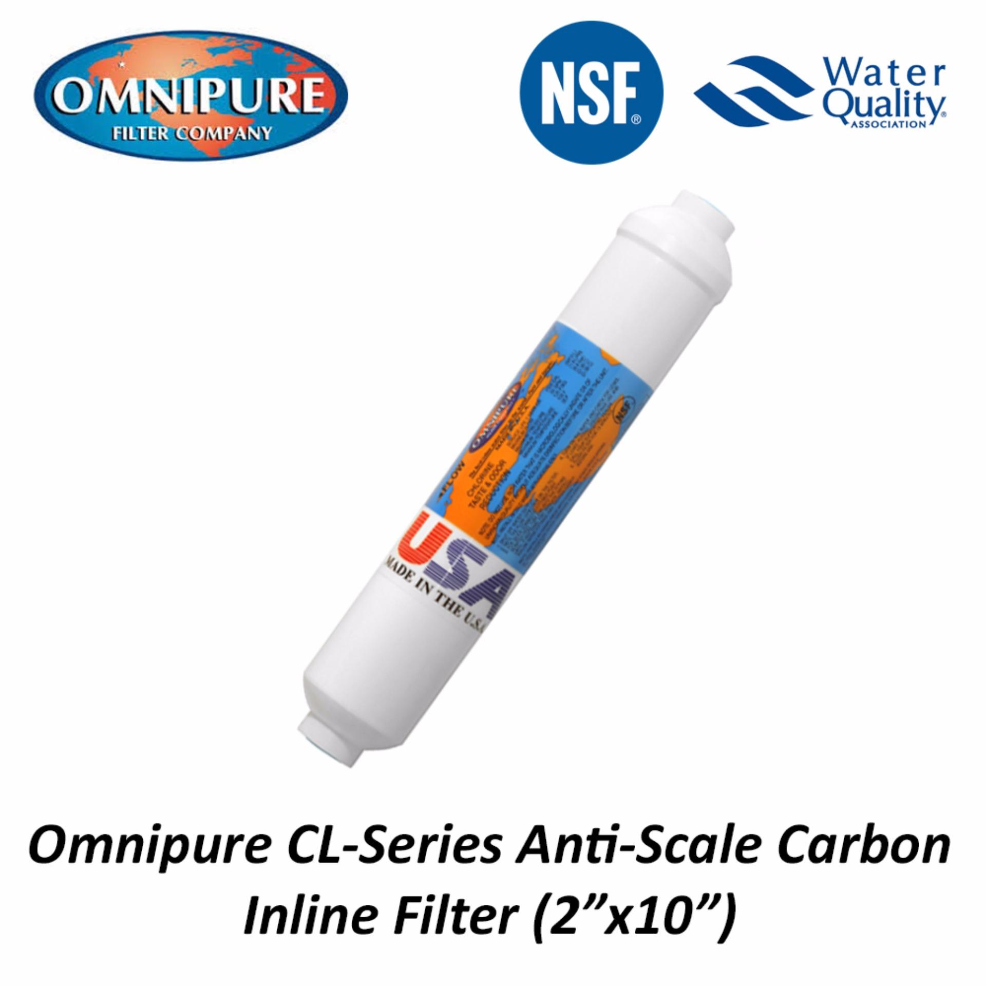 OMNIPURE CL-Series Anti-Scale Carbon Inline Filter 2"x10"