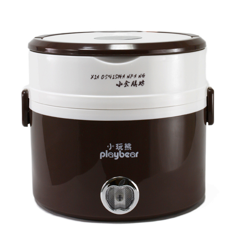 Play Bear กล่องหุงข้าวอเนกประสงค์แบบพกพา รุ่น DFH-2013 (สีน้ำตาล)