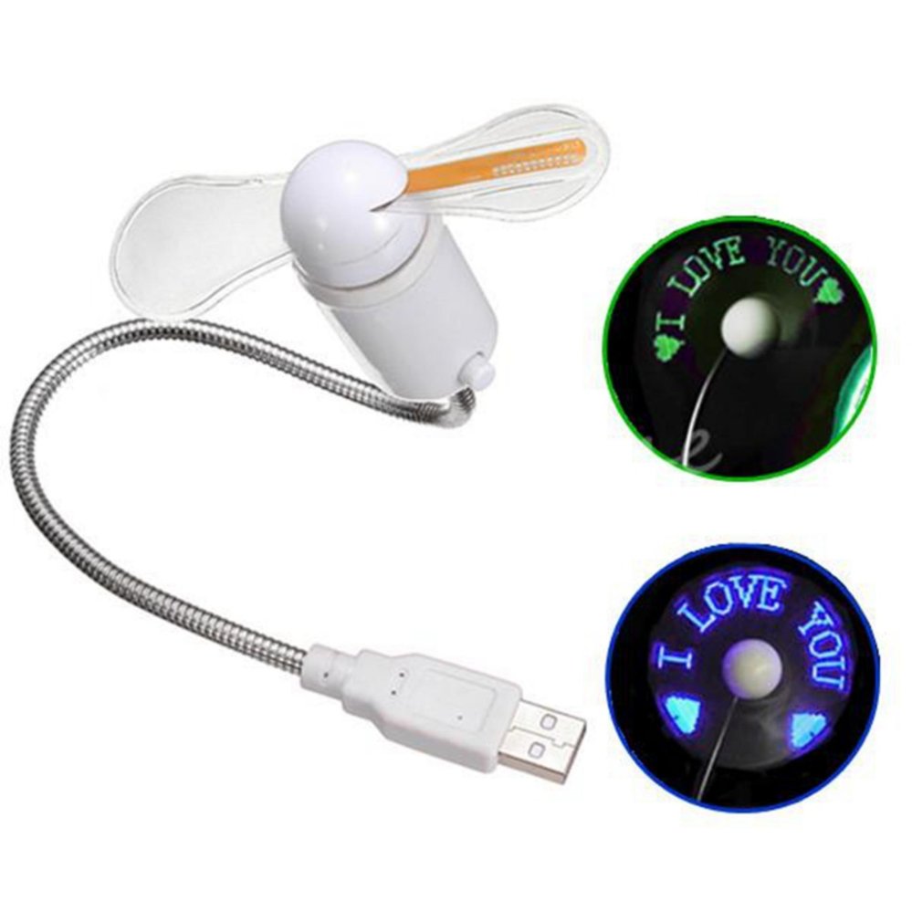 PYM พัดลมข้อความ USB Message Fan แสงไฟสีน้ำเงิน PYM พัดลมข้อความ USB Message Fan แสงไฟสีน้ำเงิน