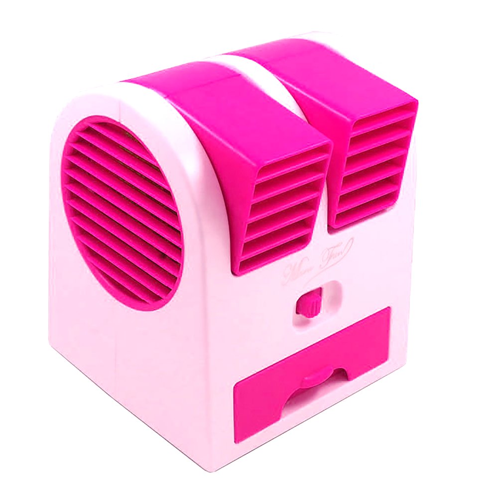 Riche พัดลมแอร์ USB Mini Fan Air Conditioning รุ่น HB-168 (สีชมพู)